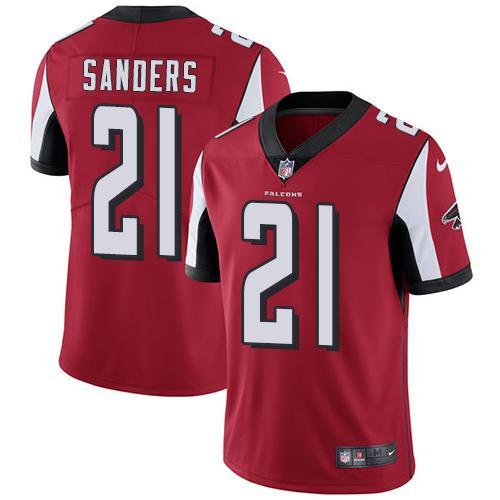 Nike Atlanta Falcons #21 Deion Sanders Red Team Color Stitched NFL Vapor Untouchable Limited Jersey