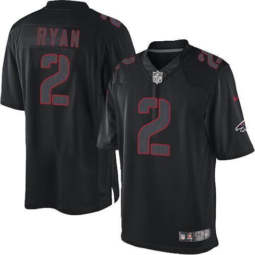 Nike Atlanta Falcons #2 Matt Ryan Black Stitched NFL Impact Limited Jersey