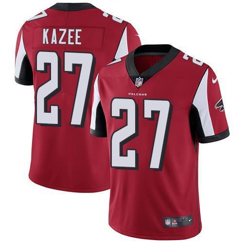 Nike Atlanta Falcons #27 Damontae Kazee Red Team Color Stitched NFL Vapor Untouchable Limited Jersey