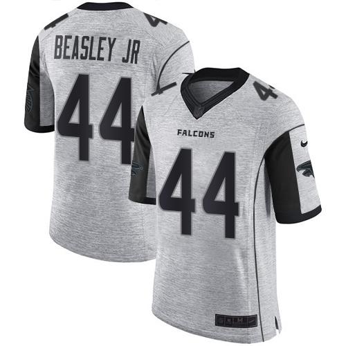 Nike Atlanta Falcons #44 Vic Beasley Jr Gray Stitched NFL Limited Gridiron Gray II Jersey