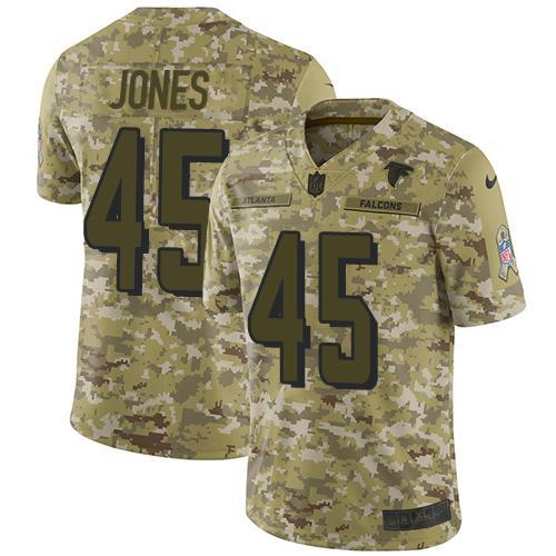 Nike Atlanta Falcons #45 Deion Jones Camo Stitched NFL Limited 2018 Salute To Service Jersey