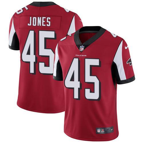 Nike Atlanta Falcons #45 Deion Jones Red Team Color Stitched NFL Vapor Untouchable Limited Jersey