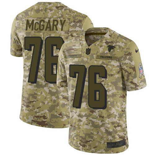 Nike Atlanta Falcons #76 Kaleb McGary Camo Stitched NFL Limited 2018 Salute To Service Jersey