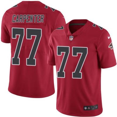 Nike Atlanta Falcons #77 James Carpenter Red Stitched NFL Limited Rush Jersey