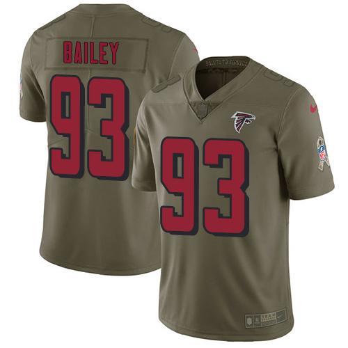 Nike Atlanta Falcons #93 Allen Bailey Olive Stitched NFL Limited 2017 Salute To Service Jersey