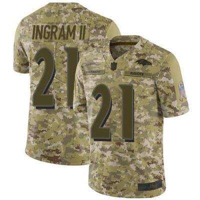 Nike Baltimore Ravens #21 Mark Ingram II Camo Stitched NFL Limited 2018 Salute To Service Jersey
