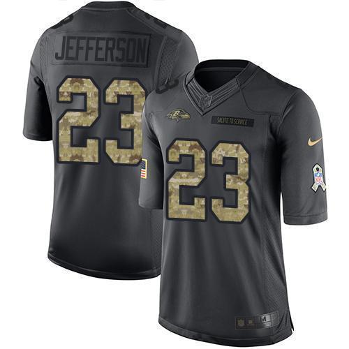 Nike Baltimore Ravens #23 Tony Jefferson Black Stitched NFL Limited 2016 Salute to Service Jersey