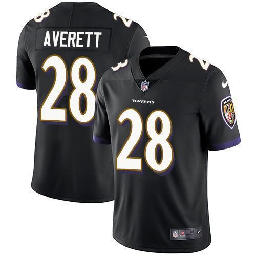 Nike Baltimore Ravens #28 Anthony Averett Black Alternate Stitched NFL Vapor Untouchable Limited Jersey