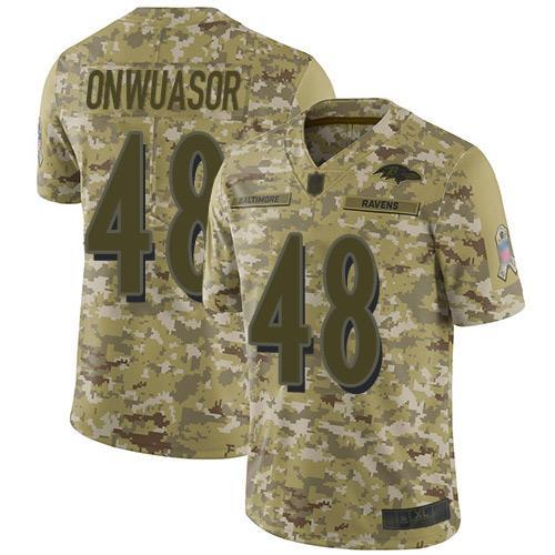 Nike Baltimore Ravens #48 Patrick Onwuasor Camo Stitched NFL Limited 2018 Salute To Service Jersey