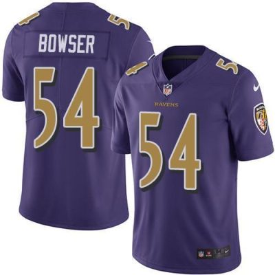 Nike Baltimore Ravens #54 Tyus Bowser Purple Stitched NFL Limited Rush Jersey