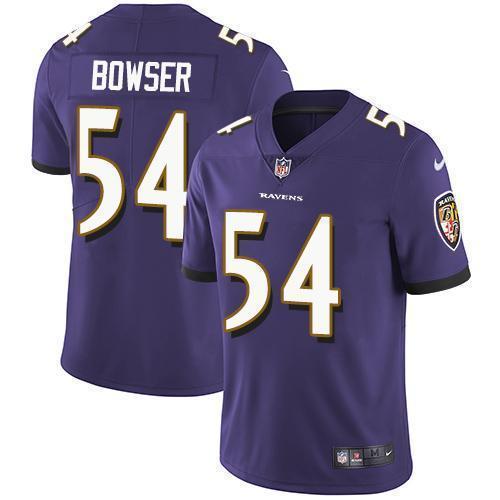 Nike Baltimore Ravens #54 Tyus Bowser Purple Team Color Stitched NFL Vapor Untouchable Limited Jersey