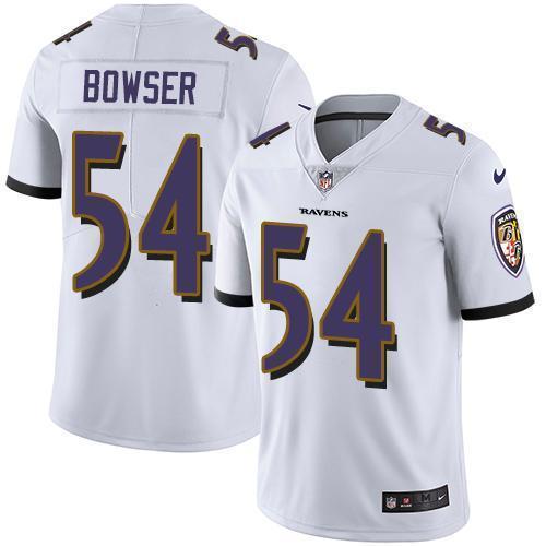 Nike Baltimore Ravens #54 Tyus Bowser White Stitched NFL Vapor Untouchable Limited Jersey