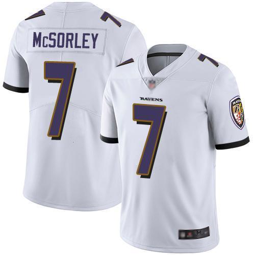 Nike Baltimore Ravens #7 Trace McSorley White Stitched NFL Vapor Untouchable Limited Jersey