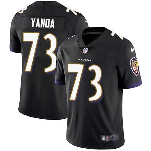 Nike Baltimore Ravens #73 Marshal Yanda Black Alternate Stitched NFL Vapor Untouchable Limited Jersey