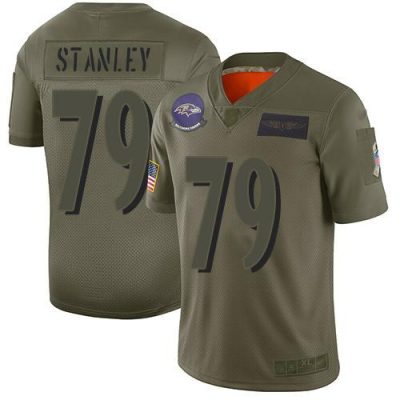Nike Baltimore Ravens #79 Ronnie Stanley Camo Stitched NFL Limited 2019 Salute To Service Jersey