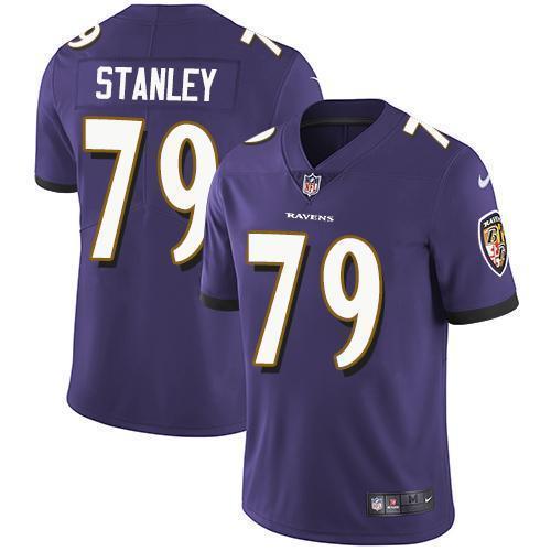 Nike Baltimore Ravens #79 Ronnie Stanley Purple Team Color Stitched NFL Vapor Untouchable Limited Jersey