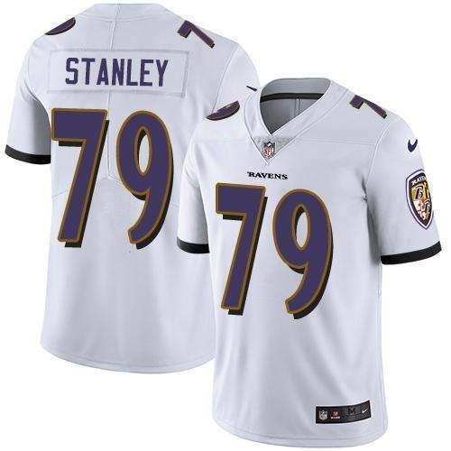 Nike Baltimore Ravens #79 Ronnie Stanley White Stitched NFL Vapor Untouchable Limited Jersey
