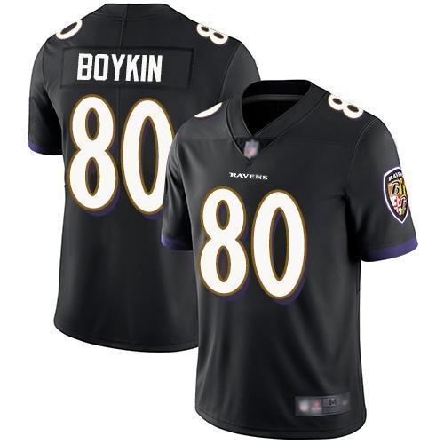 Nike Baltimore Ravens #80 Miles Boykin Black Alternate Stitched NFL Vapor Untouchable Limited Jersey