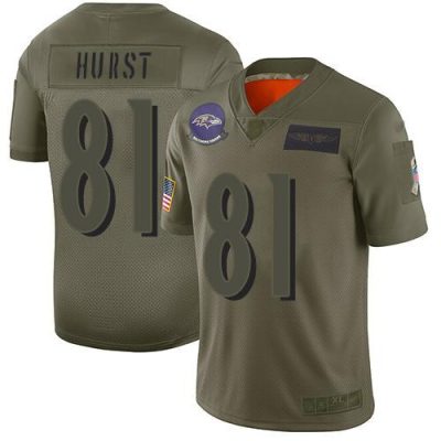 Nike Baltimore Ravens #81 Hayden Hurst Camo Stitched NFL Limited 2019 Salute To Service Jersey