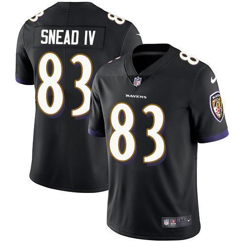 Nike Baltimore Ravens #83 Willie Snead IV Black Alternate Stitched NFL Vapor Untouchable Limited Jersey