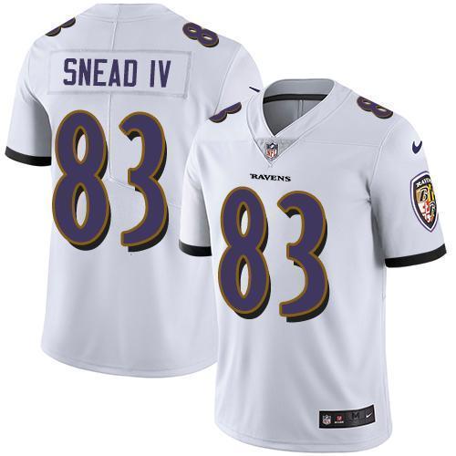 Nike Baltimore Ravens #83 Willie Snead IV White Stitched NFL Vapor Untouchable Limited Jersey