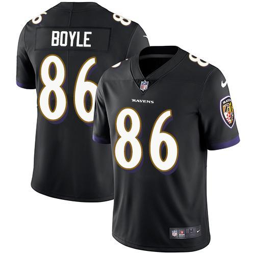 Nike Baltimore Ravens #86 Nick Boyle Black Alternate Stitched NFL Vapor Untouchable Limited Jersey