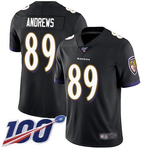 Nike Baltimore Ravens #89 Mark Andrews Black Alternate Stitched NFL 100th Season Vapor Limited Jersey