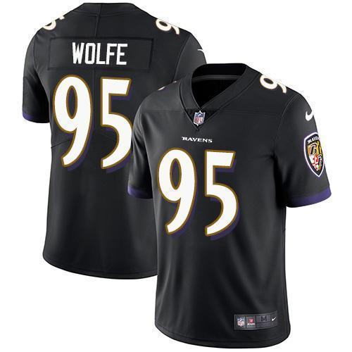 Nike Baltimore Ravens #95 Derek Wolfe Black Alternate Stitched NFL Vapor Untouchable Limited Jersey