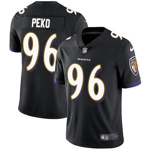 Nike Baltimore Ravens #96 Domata Peko Sr Black Alternate Stitched NFL Vapor Untouchable Limited Jersey