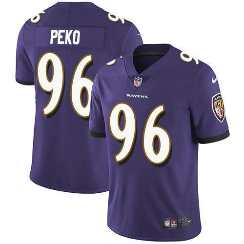 Nike Baltimore Ravens #96 Domata Peko Sr Purple Team Color Stitched NFL Vapor Untouchable Limited Jersey