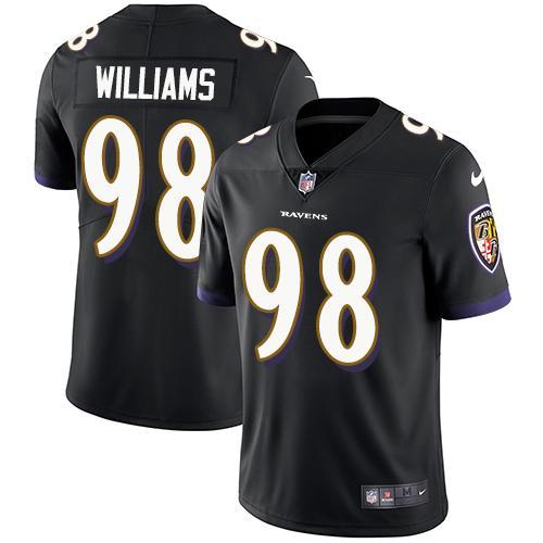 Nike Baltimore Ravens #98 Brandon Williams Black Alternate Stitched NFL Vapor Untouchable Limited Jersey