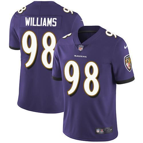 Nike Baltimore Ravens #98 Brandon Williams Purple Team Color Stitched NFL Vapor Untouchable Limited Jersey