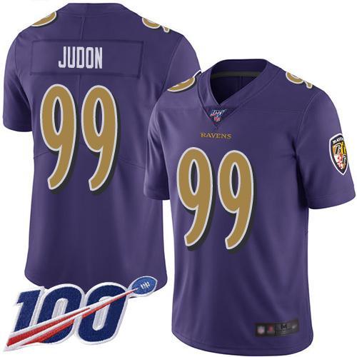Nike Baltimore Ravens #99 Matthew Judon Purple Stitched NFL Limited Rush 100th Season Jersey