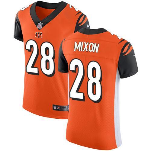 Nike Bengals #28 Joe Mixon Orange Alternate Stitched NFL Vapor Untouchable Elite Jersey