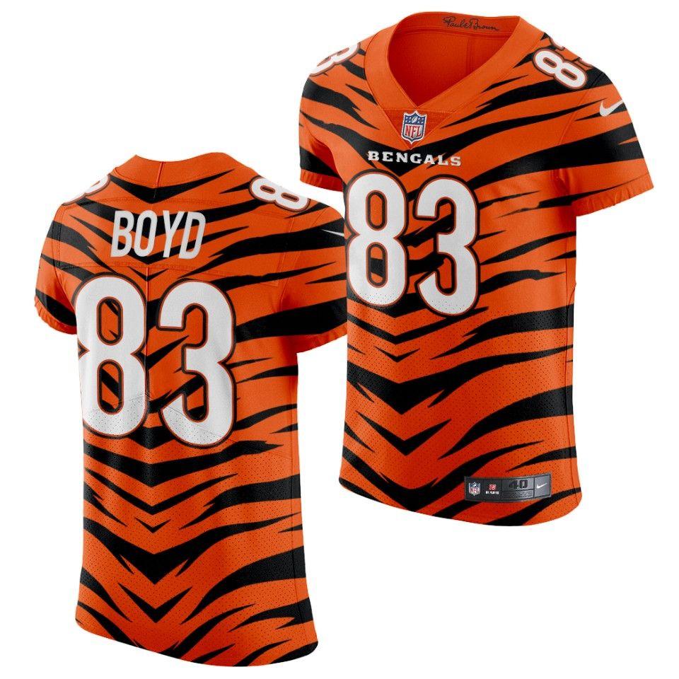 Nike Bengals #83 Tyler Boyd 2021-22 Orange City Edition Elite NFL Jersey