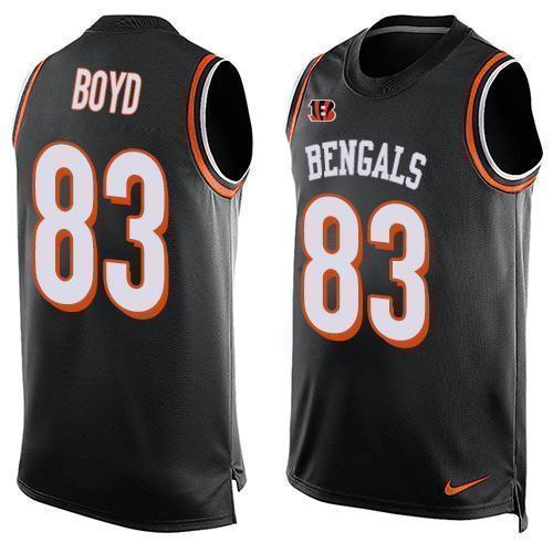 Nike Bengals #83 Tyler Boyd Black Team Color Stitched NFL Limited Tank Top Jersey
