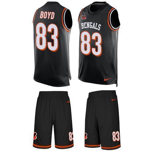 Nike Bengals #83 Tyler Boyd Black Team Color Stitched NFL Limited Tank Top Suit Jersey