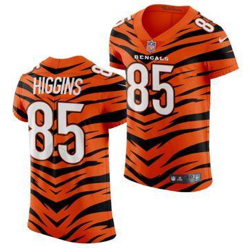 Nike Bengals #85 Tee Higgins 2021-22 Orange City Edition Elite NFL Jersey