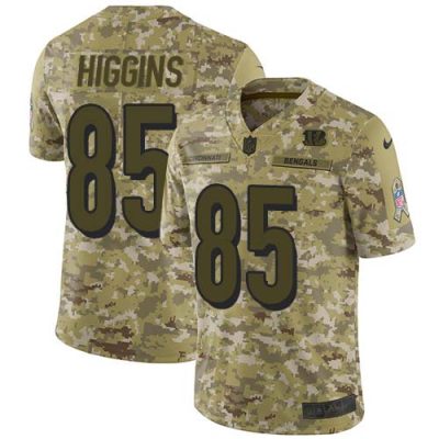 Nike Bengals #85 Tee Higgins Camo Stitched NFL Limited 2018 Salute To Service Jersey