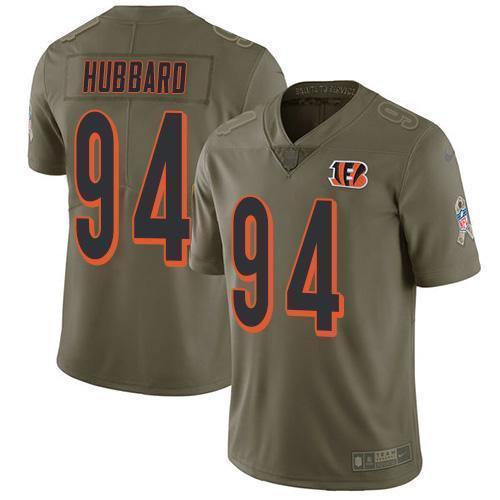 Nike Bengals #94 Sam Hubbard Olive Stitched NFL Limited 2017 Salute To Service Jersey