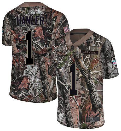 Nike Broncos #1 KJ Hamler Camo Stitched NFL Limited Rush Realtree Jersey