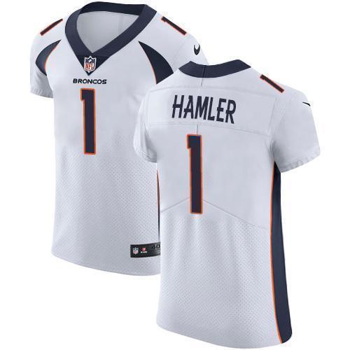 Nike Broncos #1 KJ Hamler White Stitched NFL New Elite Jersey
