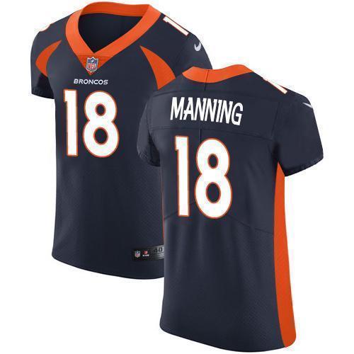 Nike Broncos #18 Peyton Manning Navy Blue Alternate Stitched NFL Vapor Untouchable Elite Jersey