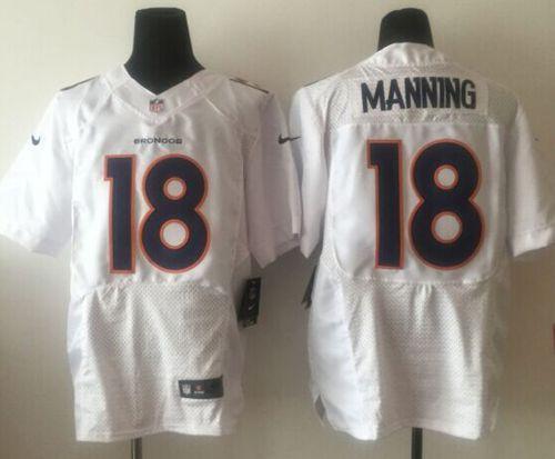 Nike Broncos #18 Peyton Manning White Stitched NFL Elite Event Jersey