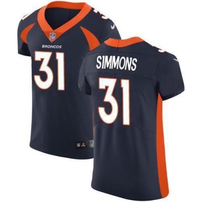 Nike Broncos #31 Justin Simmons Navy Blue Alternate Stitched NFL Vapor Untouchable Elite Jersey