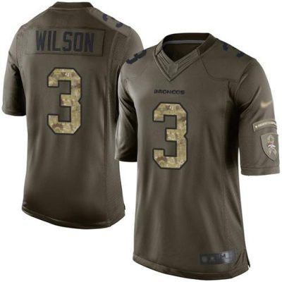 Nike Broncos #3 Russell Wilson Green Stitched NFL Limited 2015 Salute To Service Jersey