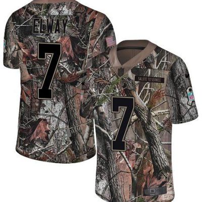 Nike Broncos #7 John Elway Camo Stitched NFL Limited Rush Realtree Jersey