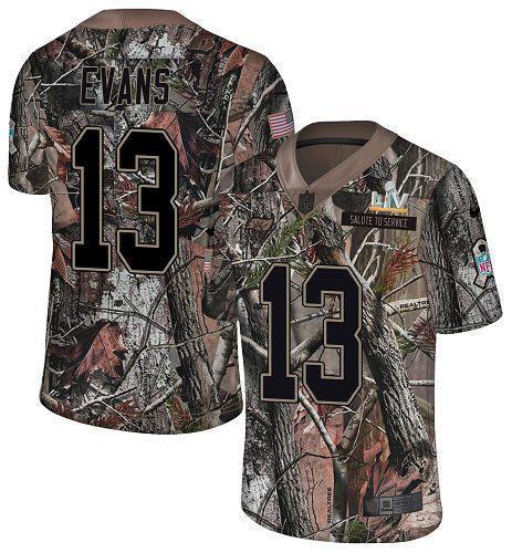 Nike Buccaneers #13 Mike Evans Camo Super Bowl LV Bound Stitched NFL Limited Rush Realtree Jersey