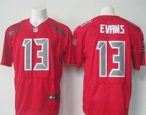 Nike Buccaneers #13 Mike Evans Red Stitched Rush Jersey