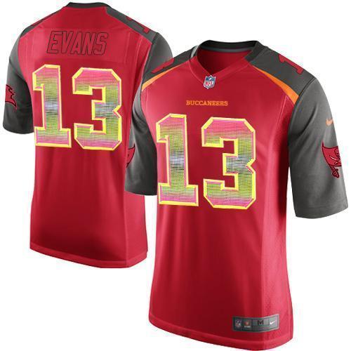 Nike Buccaneers #13 Mike Evans Red Team Color Stitched NFL Limited Strobe Jersey